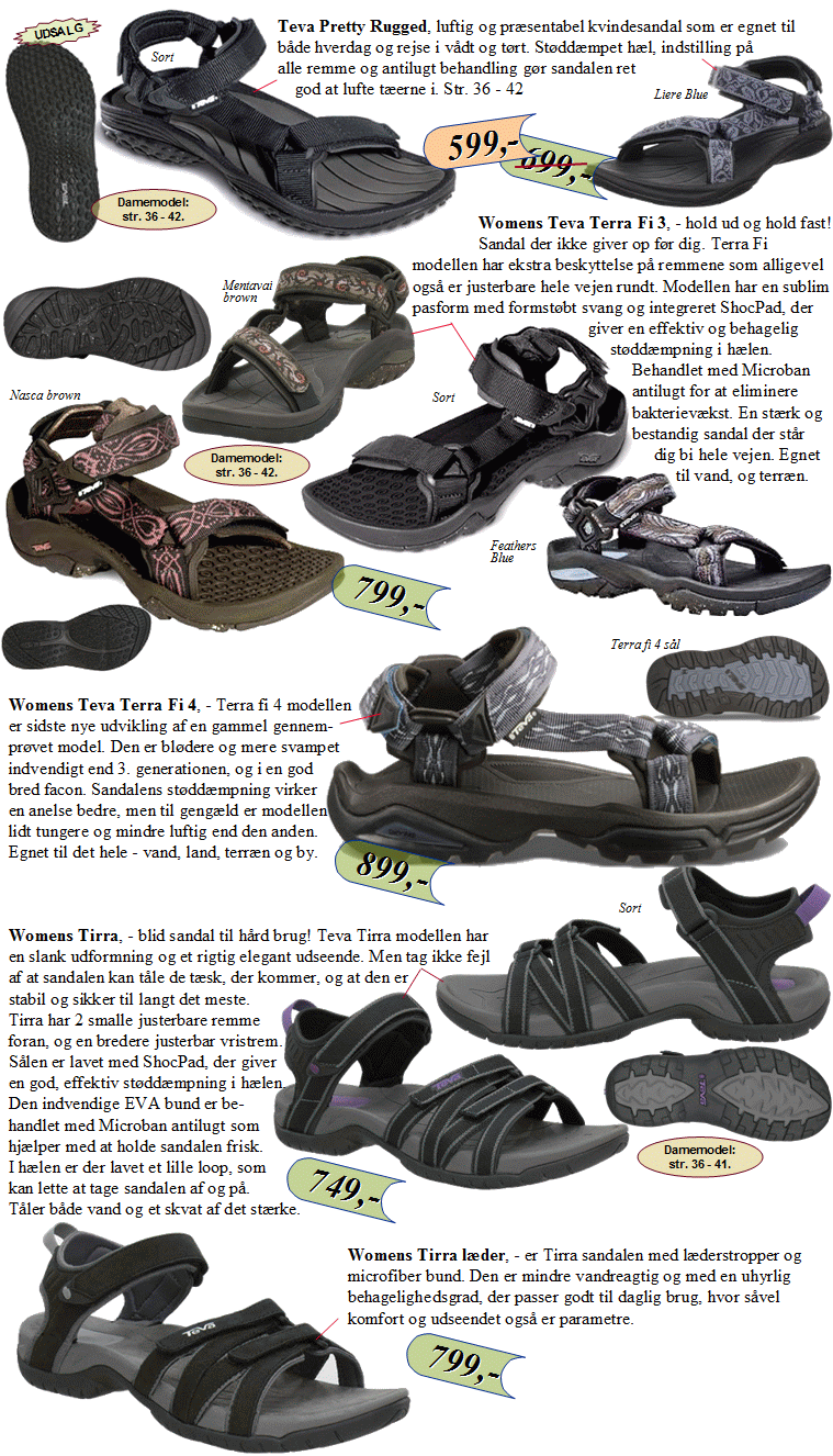 Vandre-sandaler til kvinder