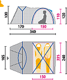 Teltplan for Grand Illusion