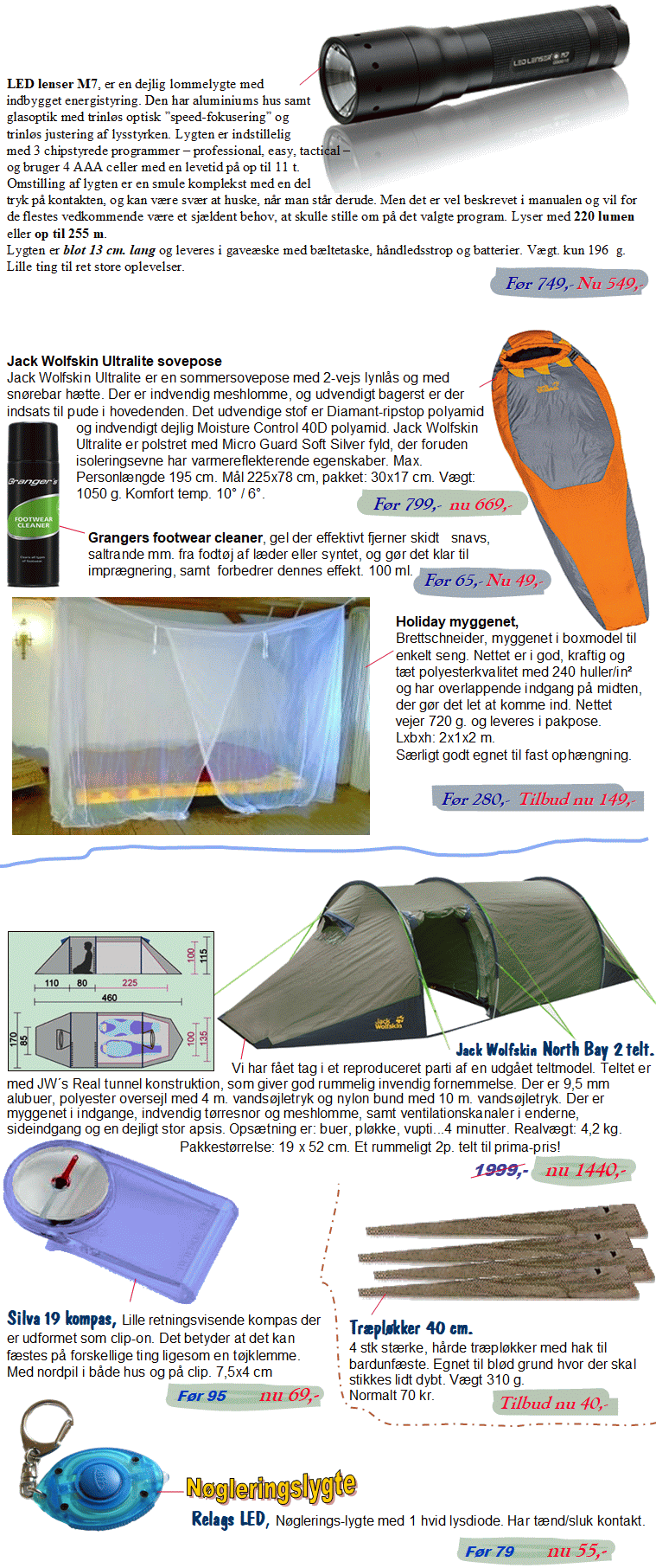 Tilbud på telte